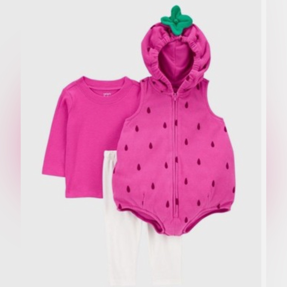Carter’s baby girl 18 months Halloween strawberry costume 3 piece